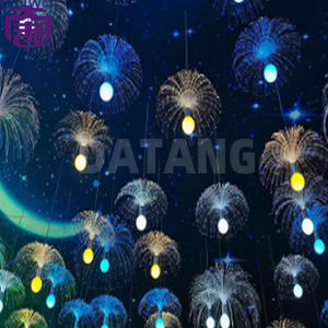 Lámpara Colgante de Fibra Óptica Dandelion Ip65 con Forma de Medusa, Lámpara de Araña Multicolor con Diseño de Flor para Fiestas en Interiores y Decoración Navideña en Exteriores - Product Image 3