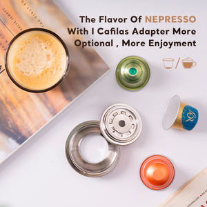 Convertisseur de <span class=keywords><strong>capsules</strong></span> de café <span class=keywords><strong>Nespresso</strong></span> réutilisable <span class=keywords><strong>pour</strong></span> machine Vertuoline capsule <span class=keywords><strong>Nespresso</strong></span> en acier inoxydable - Product Image 4
