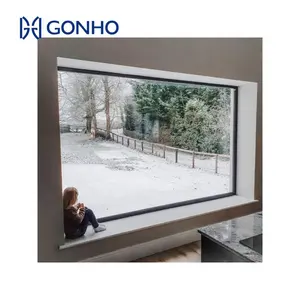 GONHO International Standard Powder Coated Custom Size 0.5M X 1.8M Prius Front Right Fixed Windows With Top Hung