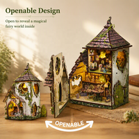 Hamaileon Custom OEM ODM Woodland Haven, puzzles en bois 3D, maison de fée pliable, kit de maison miniature en bois DIY avec lumière