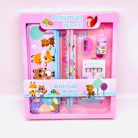 Vente en gros Cadeau scolaire écologique promotionnel Ensemble de papeterie mignon 4 styles Papeterie pour enfants