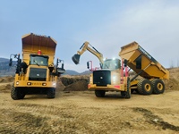 Camion benne minier tout-terrain Minle 6x6 robuste avec moteur, pompe, freinage humide haute efficacité et essieu, capacité 35000 kg pour la construction