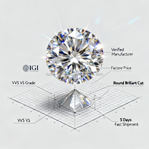 Diamants synthétiques ronds, taille diamant, blanc DEF VVS, cultivés en laboratoire, de haute qualité, en vrac - Product Image 1