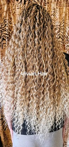 Tresses ondulées profondes de 24 pouces de long, qualité supérieure, 100 % fibre Kanekalon, douces et rebondissantes, 100 g, gris dégradé, cheveux à tresser doux, vente en gros - Product Image 5