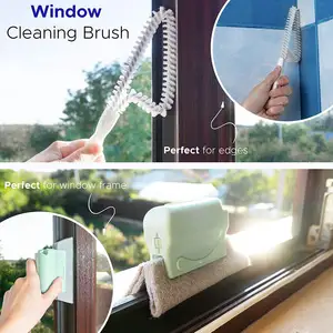 Toptan araba sürme pencere temizleyici-DD033 el kapı pencere oluk fırçaları slayt köşe temizleyici araba duş kapısı fırça cam temizleme aracı seti