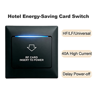 Interrupteur d'alimentation universel compatible avec les cartes, interrupteur à carte 40A pour économie d'énergie avec lumière LED