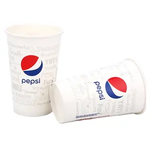 Tek kullanımlık soğuk meşrubat dolum makinesi kağıt bardak 22oz kapaklı soğuk içecekler için tek duvarlı kağıt bardak