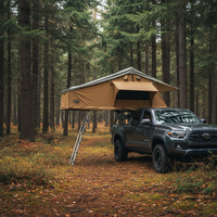 Tente de toit imperméable de luxe Oxford avec échelle et matelas pour SUV |   Tente de voiture rigide Overland, quatre saisons, triple couche, une chambre