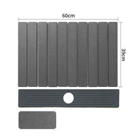 Ensemble de 3 tapis de séchage pour vaisselle en pierre, grande taille, séchage rapide, en diatomite, pliables, absorbants, pour comptoir de cuisine et usage domestique