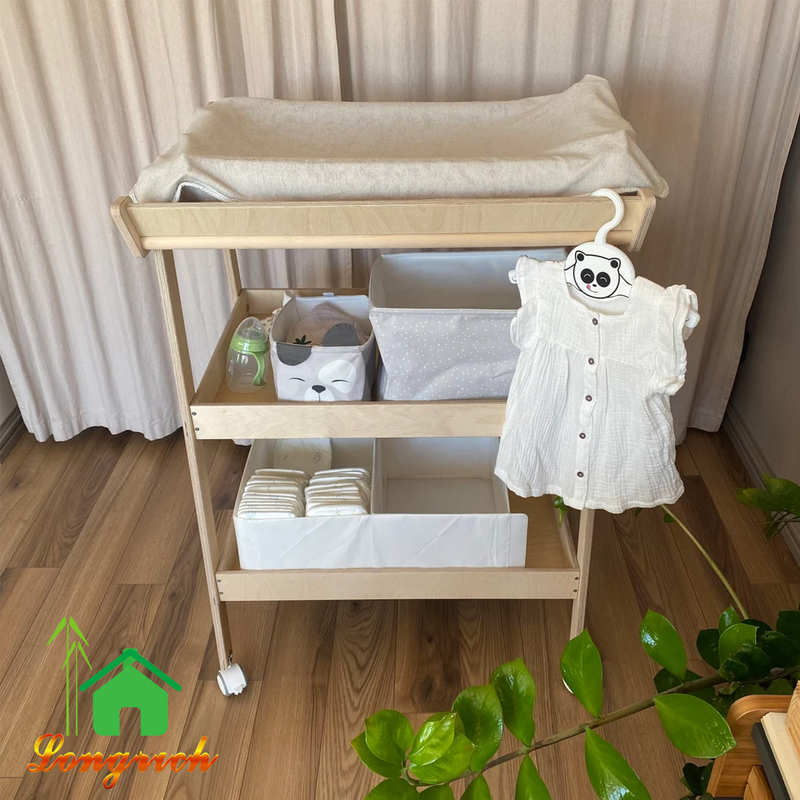 Wooden Baby Nursing Furniture Diaper Changing