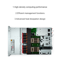 Serveur Poweredge R650 R650xs, processeur Intel Xeon Silver, 2 processeurs, stockage 1U Rack NAS, centre de données, GPU virtuel, alimentation 600W+