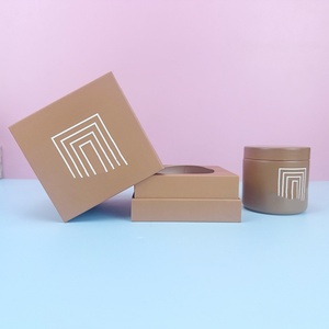 Customized 20g Colored Cosmetic Container Body Butter Scrub 1oz 30ml Matte Glass Cream Jar with Lid and Yellow <b>Paper</b> <b>Box</b> - Product Image 5