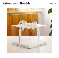 Vente en gros de haute qualité, grande et moyenne, petite boîte à gâteau transparente