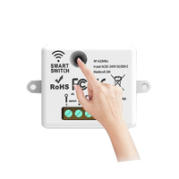 Champions AG-C130 85V-240V Juego de Interruptores Inalámbricos con Control Remoto 433MHz Receptor de Relé Control de Código de Aprendizaje DIY para Luces LED Inteligentes