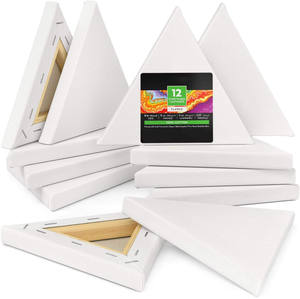 Bview Art <span class=keywords><strong>Toile</strong></span> Ronde <span class=keywords><strong>Triangle</strong></span> Hexagone <span class=keywords><strong>Toile</strong></span> Extensible Parfait pour Acrylique Verser Acrylique ou Peinture à l'Huile - Product Image 4