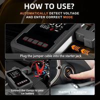 2400A Truck & Car Jump Starter with Air Compressor Portable Battery Booster Air Pump & Tire Inflator-Spark Proof