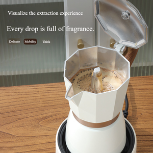 <span class=keywords><strong>Cafetière</strong></span> Moka artisanale de style italien classique, <span class=keywords><strong>petite</strong></span>, en métal, à valve unique, avec kit de préparation manuelle - Product Image 4