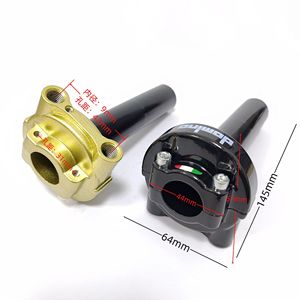 Rehausseurs de guidon de moto en alliage d'aluminium 44mm 67mm Noir Or (paire) pour amélioration - Product Image 1