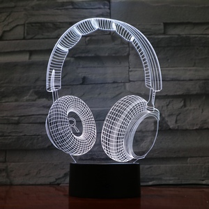 חדש מוזר led 3d לילה אור מנורת גיטרה/צופר/אוזניות צורת כלי נגינה מיני אור למוסיקה מאהב והתינוקות קטנים - Product Image 1