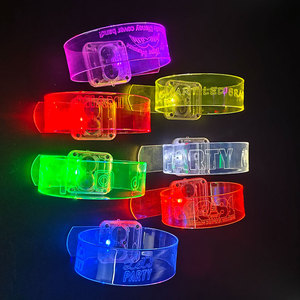 Ismart âm thanh kích hoạt Glowing <span class=keywords><strong>LED</strong></span> Light up dây đeo cổ tay nhấp nháy <span class=keywords><strong>LED</strong></span> Vòng đeo tay cho tổ chức sự kiện - Product Image 4