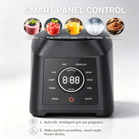 Mixeur Électrique 3-en-1 Haute Puissance 1400W à Commande Rotative, 6 Lames en Acier Inoxydable, Idéal pour Smoothies à Domicile - Prix Usine