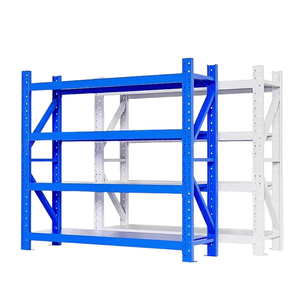 Estantería <span class=keywords><strong>de</strong></span> almacén <span class=keywords><strong>de</strong></span> servicio pesado Estante <span class=keywords><strong>de</strong></span> almacenamiento <span class=keywords><strong>de</strong></span> acero al carbono 500kg/Estantes ajustables <span class=keywords><strong>de</strong></span> nivel Logística/Comercio electrónico ISO 9001 y venta al por mayor - Product Image 1