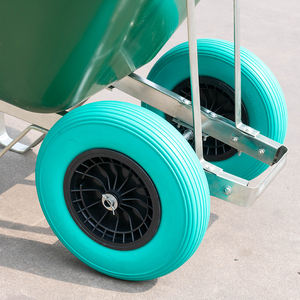 Carretilla de Jardinería Industrial con Ruedas Reforzadas de PU de 200L, con Recipiente de Plástico, para Uso Doméstico y Comercial - Product Image 2