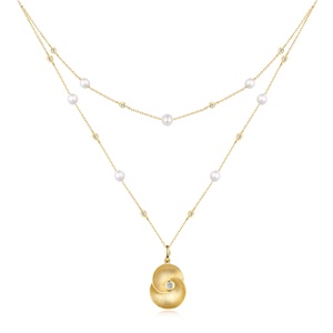 UM Jewelry 925 <b>Silver</b> Zircon Gold Plated Pendant <b>Necklace</b> Wholesale <b>for</b> <b>Men</b> Women Daily Engagement Party Anniversary Wedding - Product Image 2