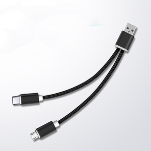 Đối với Apple đầy màu sắc nylon bện 2-in-1 <span class=keywords><strong>USB</strong></span> multi-sạc Cáp Keychain sạc điện thoại cho IOS & Tai nghe tương thích cho samsung - Product Image 1