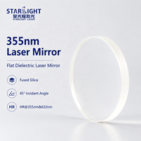 Miroir laser UV 355 nm en silice fondue, miroir optique hautement réfléchissant pour le marquage UV des circuits imprimés, le gravage du verre, la découpe des circuits imprimés flexibles