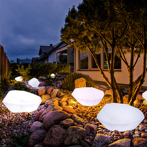 Chemin solaire extérieur/mur/clôture lumière de paysage éclairage galets pierres décoratives LED <span class=keywords><strong>pierre</strong></span> lumineuse de roche - Product Image 1