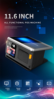 11,6 ''Win 10 Android 11 All in One Pos System Terminal de pantalla táctil Punto De Venta Pantalla personalizada Tablet Pos con impresora de 80mm