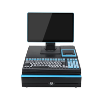 Système POS 12.5/14.1/15.6 pouces tout en un Machine de caisse enregistreuse Système Epos Machine POS tout en un avec imprimante