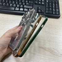Coque de téléphone portable galvanisée avec étui magnétique en TPU protecteur de caméra pour iPhone 17 16 15 14 13 12 11 Pro Max