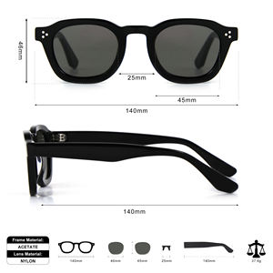 ファッションサングラス最新の女性べっ甲ハイエンドカラースタッズ付き男性眼鏡カスタムロゴサングラスアセテートサングラス - Product Image 4