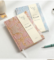 Myway Vente en gros Cahier de notes A5 en tissu figuré avec logo personnalisé Cahier de notes en tissu de lin à couverture rigide Bureau Cahier de notes mignon