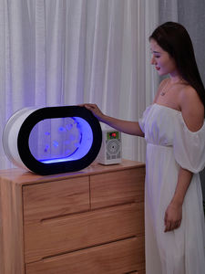 Table de vue pour aquarium de méduses, réservoir ovale en plastique noir écologique de 8L, lumières <span class=keywords><strong>color</strong></span>ées, articles polyvalents, offre spéciale - Product Image 6