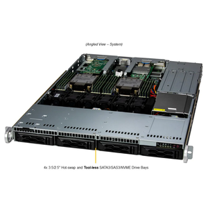 Serveur en rack Super SYS-611C-TN4R 1U pour centre de données, virtualisation et applications cloud - Product Image 2