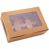 Boîte d'emballage pliable pour pâtisseries, gâteaux, muffins et biscuits, avec 6, 12 ou 24 cavités, pour desserts, pains sucrés et gâteaux de 8 pouces