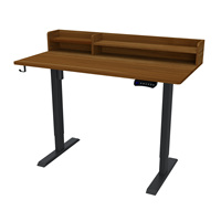 Bureau de direction, postes de travail de bureau, bureau de gestion, bureau d'ordinateur avec étagère, support pour moniteur, ordinateur portable, PC