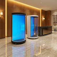 Utech UT-75CST2 Écran publicitaire numérique holographique transparent 3D de 75 pouces 4K avec luminosité de 1 000 000:1 (1000 cd/m²) et intelligence artificielle