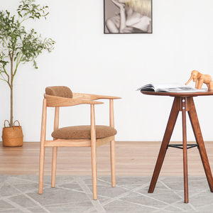 Silla de Comedor Moderna con Asiento de Lino y Madera de Fresno, Mueble Versátil para el Hogar, Sala de Estar, Dormitorio, Hotel y Exteriores - Product Image 4