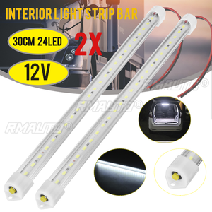 Bande lumineuse LED 12V pour intérieur de voiture, interrupteur marche/arrêt, pour camionnette, camion, camping-car, caravane, camping, RV, 1/2/4 pièces - Product Image 1