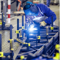 Table de travail de soudage à haute rigidité en fonte avec surface usinée de précision