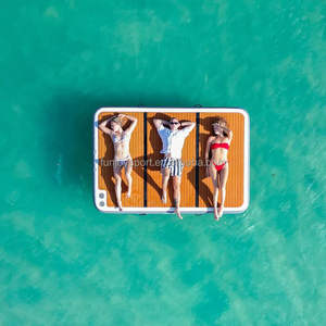 Plateforme flottante gonflable pour loisirs aquatiques, jet ski, yacht, quais flottants DWF, îles flottantes - Product Image 5