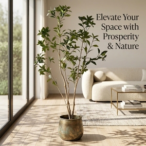 Grand arbre à monnaie artificiel de qualité supérieure, arbre <span class=keywords><strong>Pachira</strong></span> Aquatica réaliste pour la décoration minimaliste nordique et zen de la maison - Product Image 2