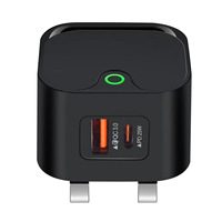 OEM 25W PD QC4.0 QC PD Dual Port Quick Fast Charger US EU UK Plug Portable Universal Wall Power Adapter Charger For Mobile Phone