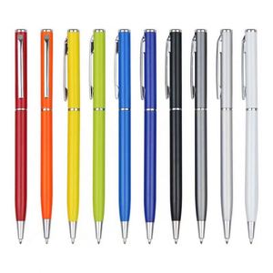 <b>Cheap</b> Custom <b>Gift</b> Promotional Slim Metal Body Ball Customized Logo Twist Hotel Pen - Product Image 2