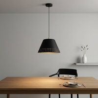 Lampe suspendue commerciale UL Listed Fairfield Inn by Marriott pour salle de petit-déjeuner, abat-jour en métal brillant, diffuseur en acrylique givré