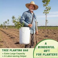 Sac de plantation en PVC avec bretelles, capacité de 5 gallons, panier de repiquage pour semis, conception filtrante durable, jardinage écologique